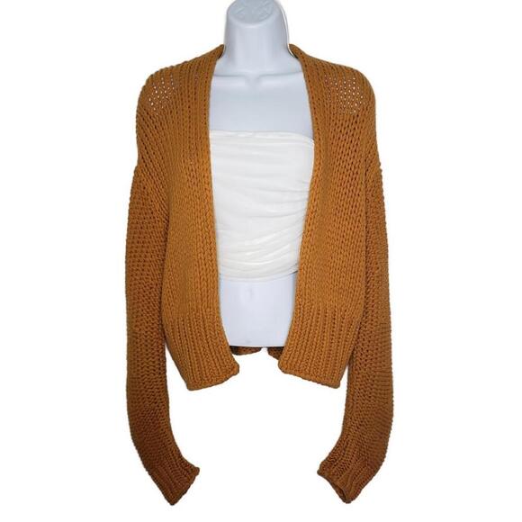 Free People Women's Sz S Slouchy Oversized Crochet Open Cardigan (1652) - Picture 1 of 7